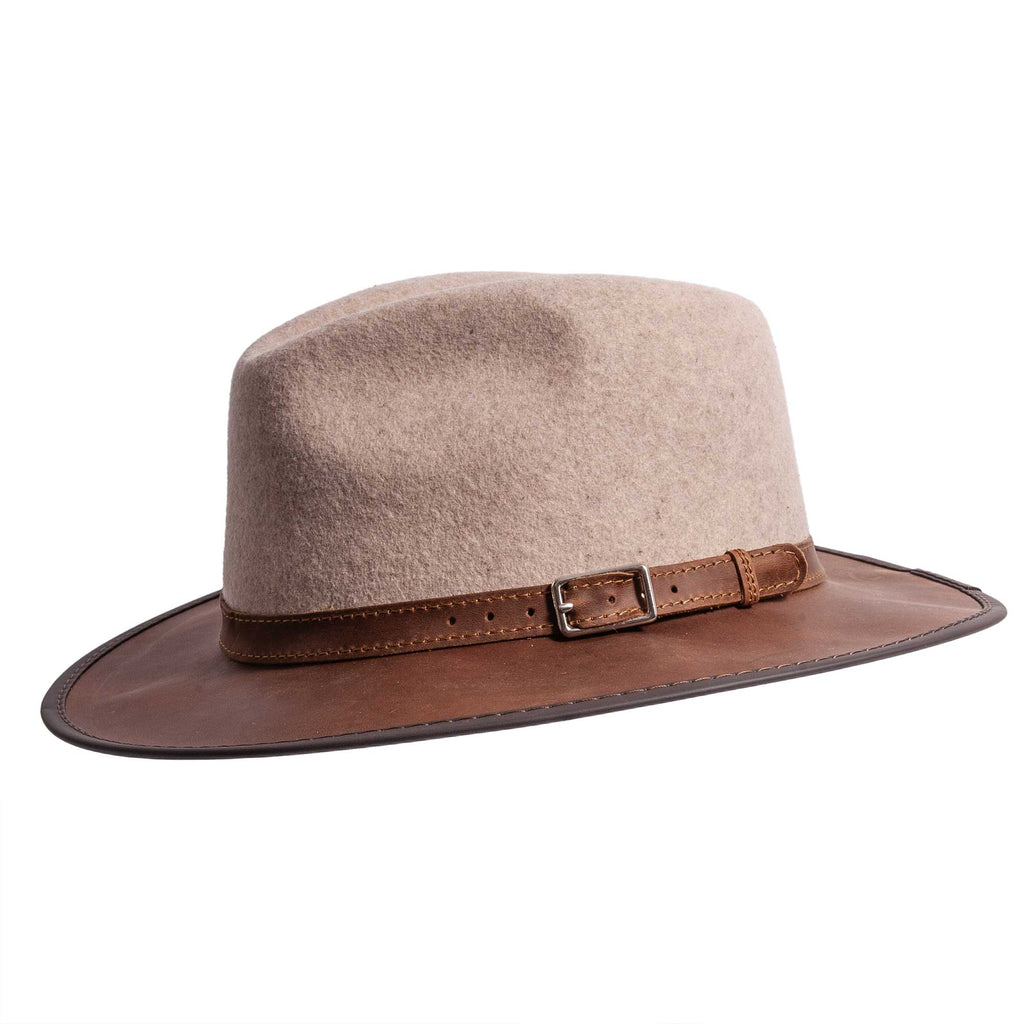 Wool Felt Leather Outdoor Fedora Style - Summit
