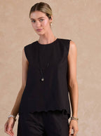 Floral Embroidered Sleeveless Top