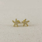 CZ Sea Star Stud Earrings