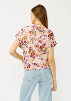 Twist Front Dolman Sleeve Button Down Top