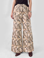 Leopard Tiered Wide Leg Palazzo Pants