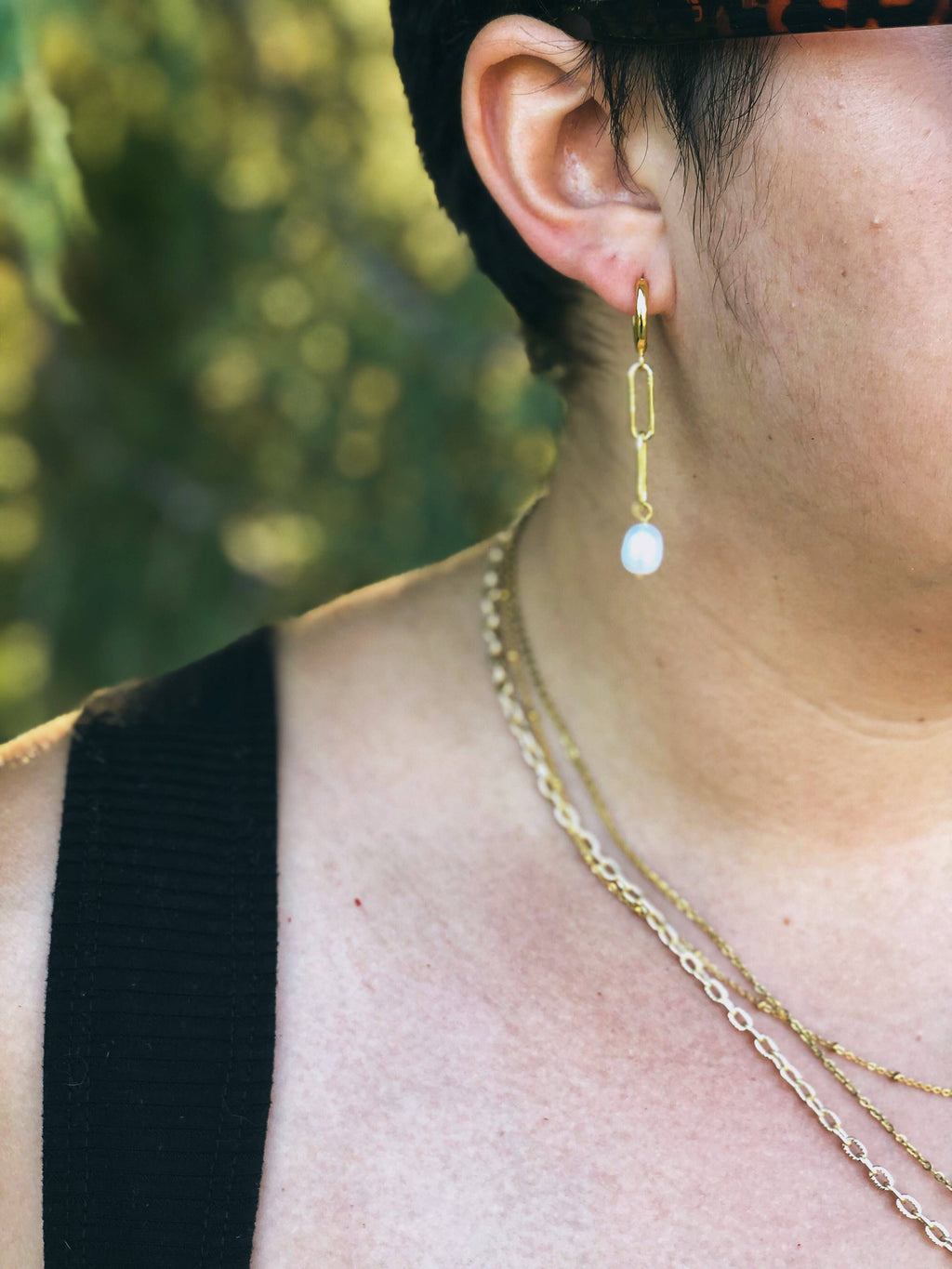 Pearl Link Earrings