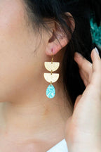Aria Earrings - Aquamarine