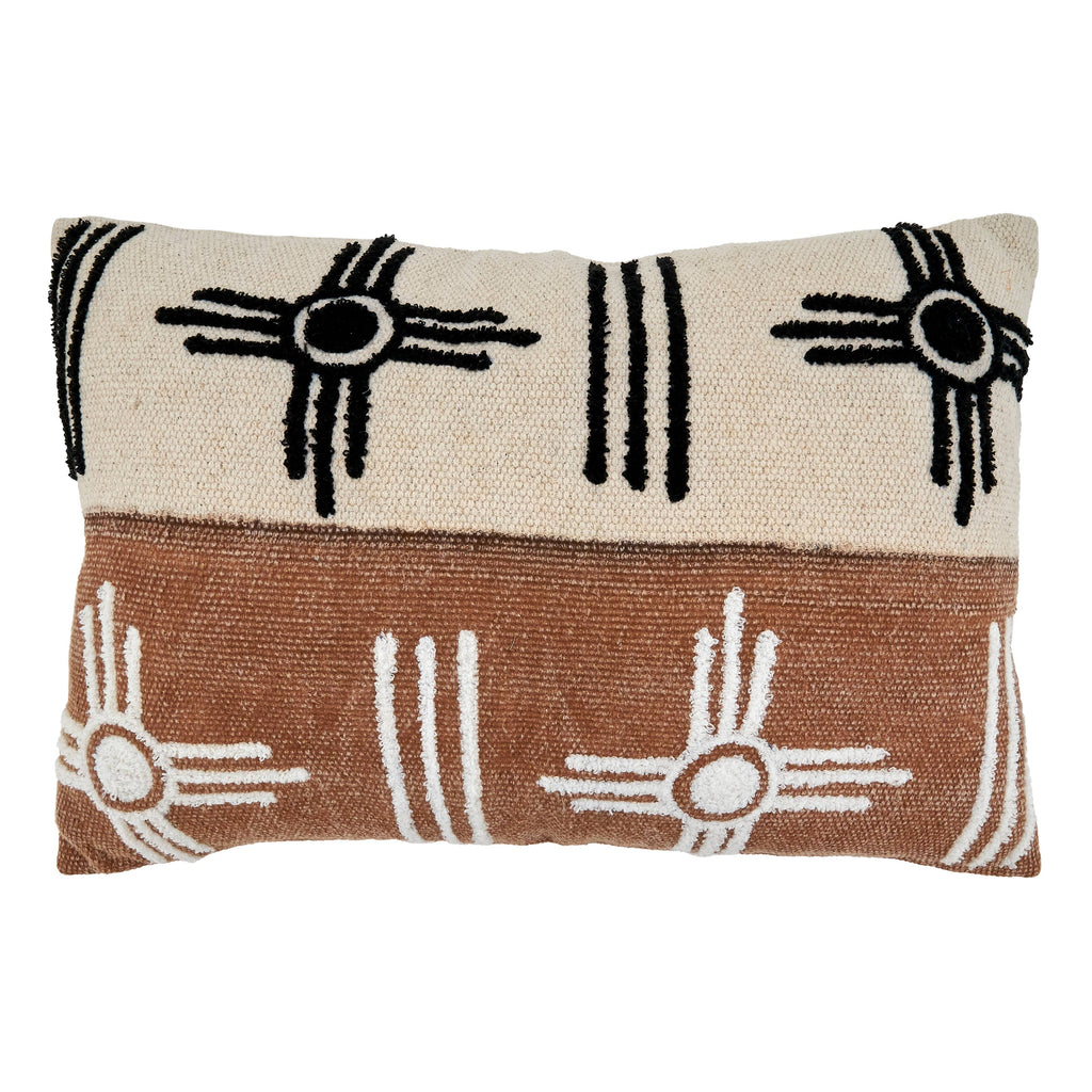 Two-Tone Design Throw Pillow