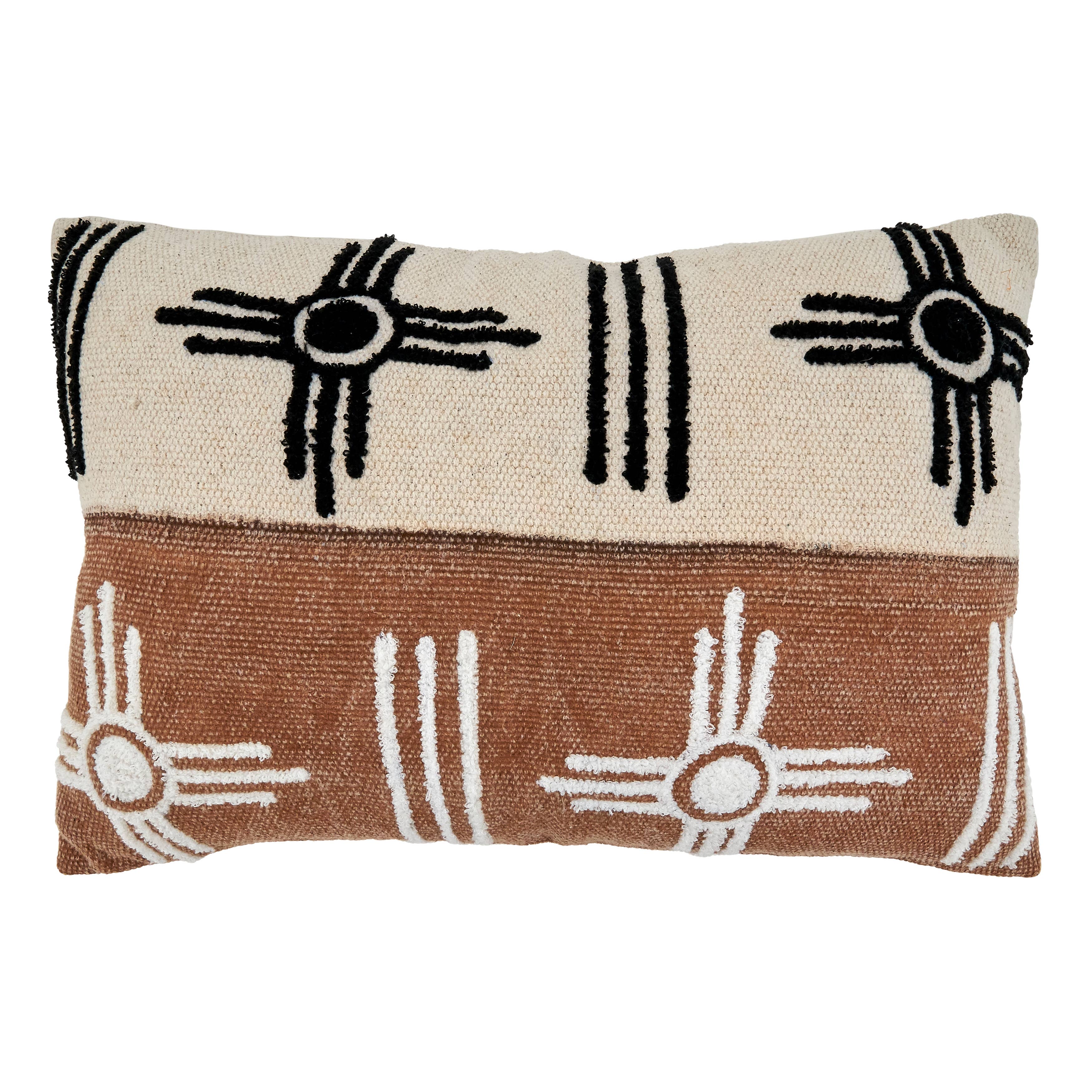 Two-Tone Design Throw Pillow