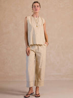 Floral Embroidered Sleeveless Top