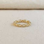 Double Link Chain Band Ring