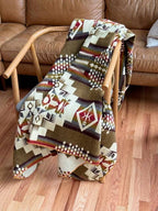 Southwest Alpaca Queen/Throw Blanket – Sandstone Reversible