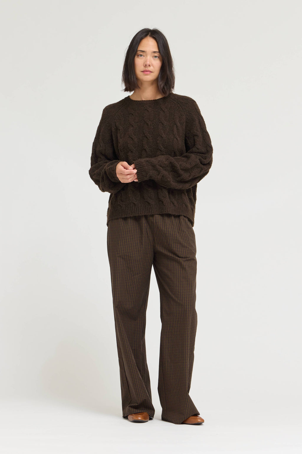 Wide Cable Knit Sweater