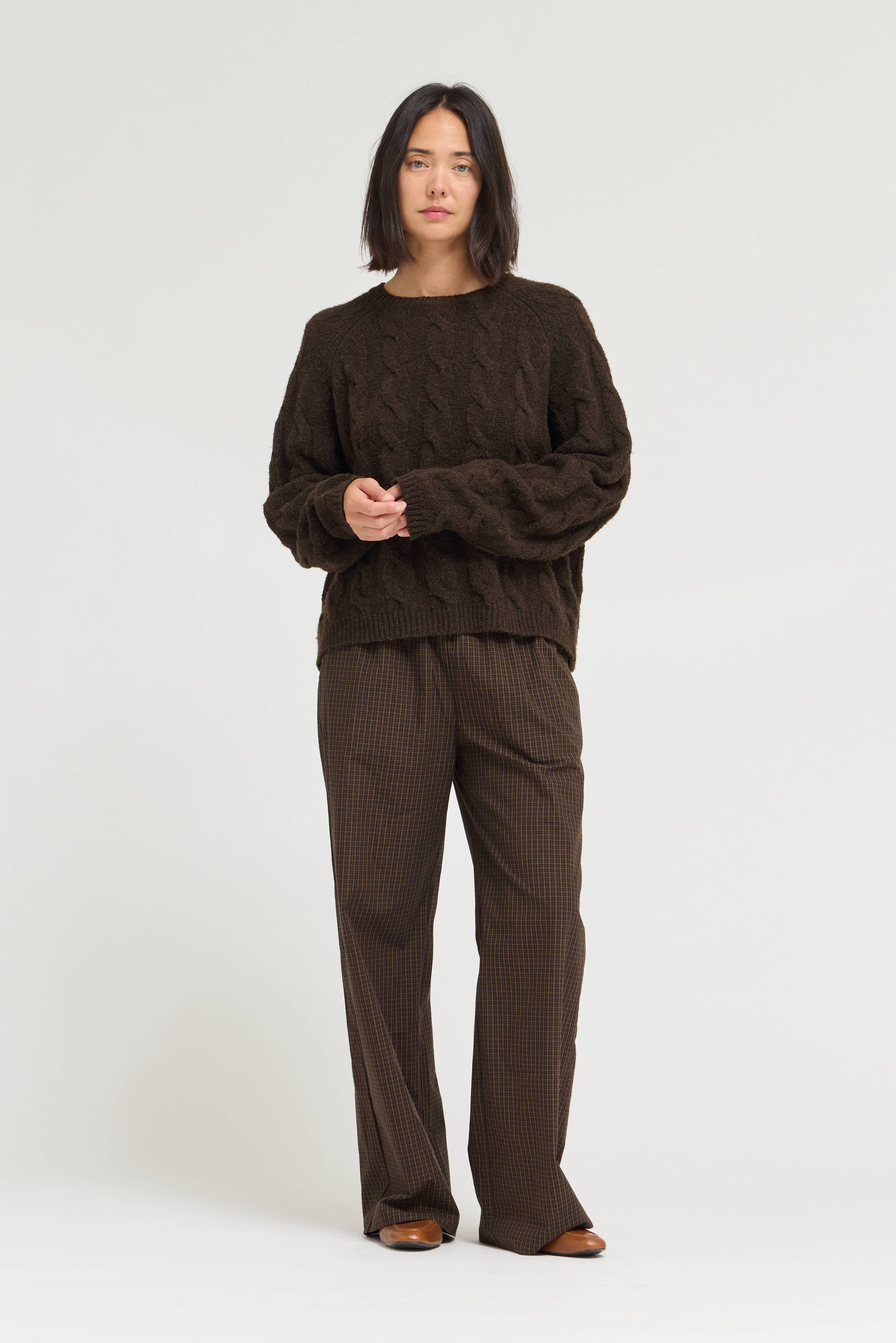 Wide Cable Knit Sweater