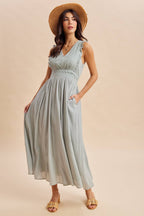 EYELET LACE MAXI DRESS