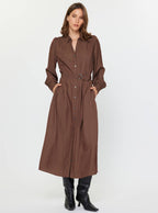 Button Down Midi Shirt Dress