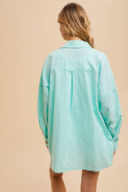 Linen Blend Button Down
