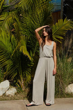 Knit Sleeveless Scoop Neck Jumpsuit