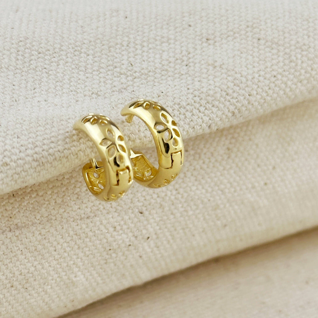 Leaves Huggie Earrings