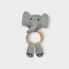 Elephant- Baby Teething Ring Rattle Toy (Organic)
