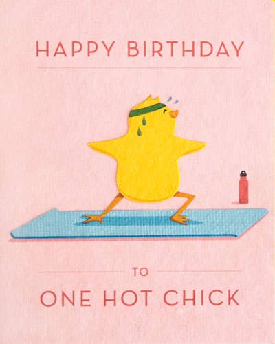 Hot Chick Birthday Blank Greeting Card