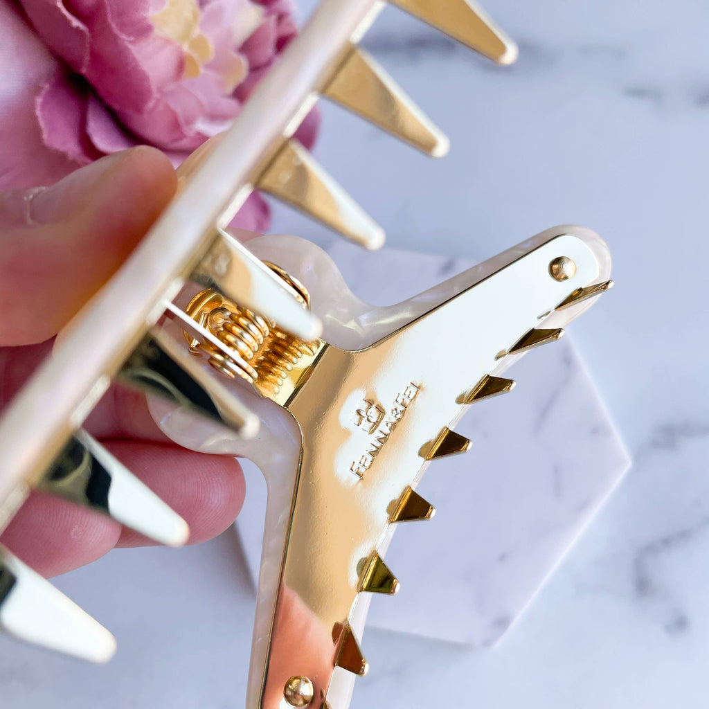 French Hair Claw in Creamsicle