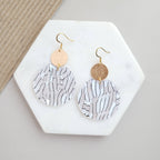 Pearl Black Stripe Zoey Earrings