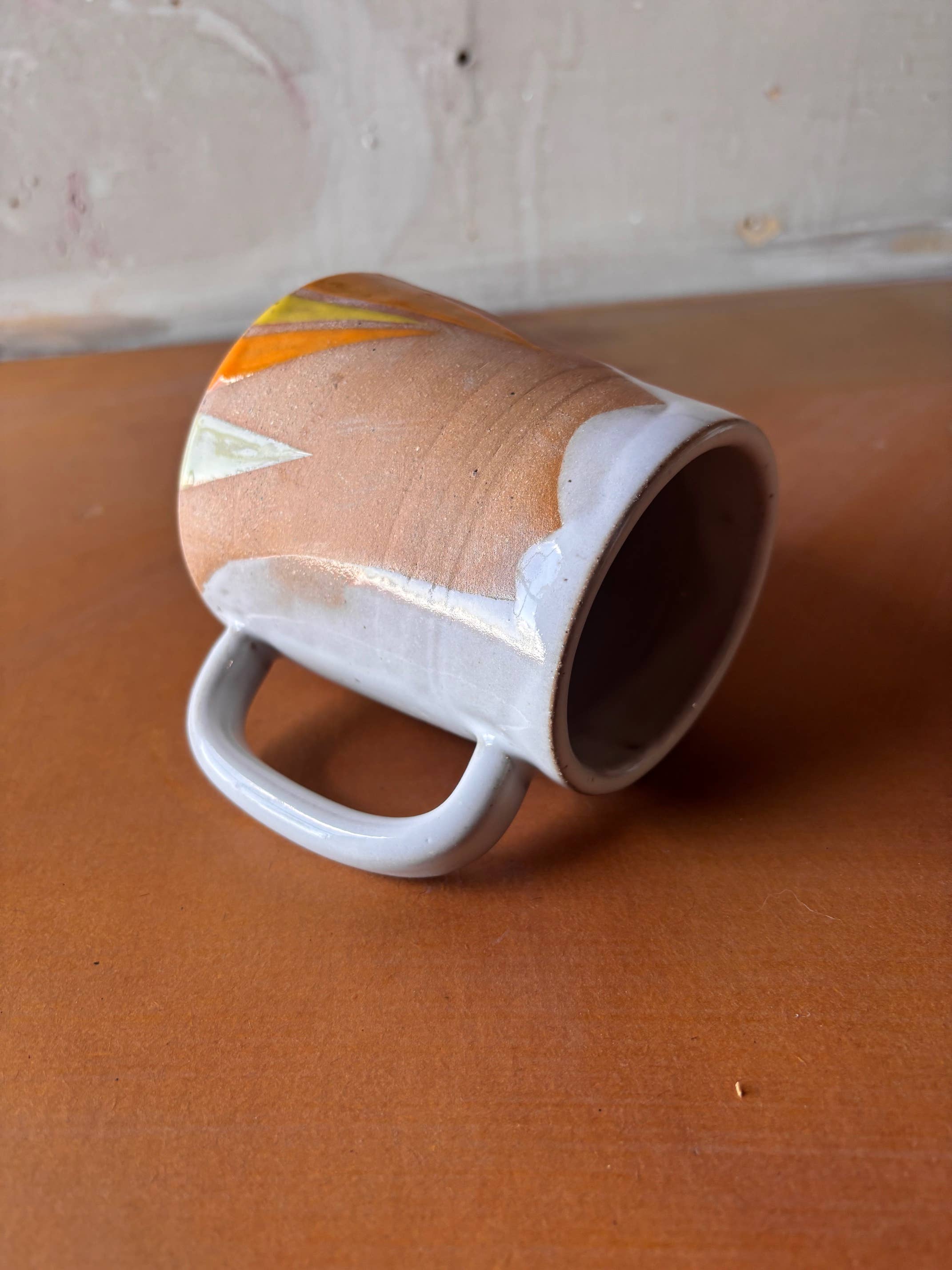 Triangles Geometric Mug Handmade Ceramic