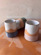 Handmade Ceramic Earth Lines Tumbler