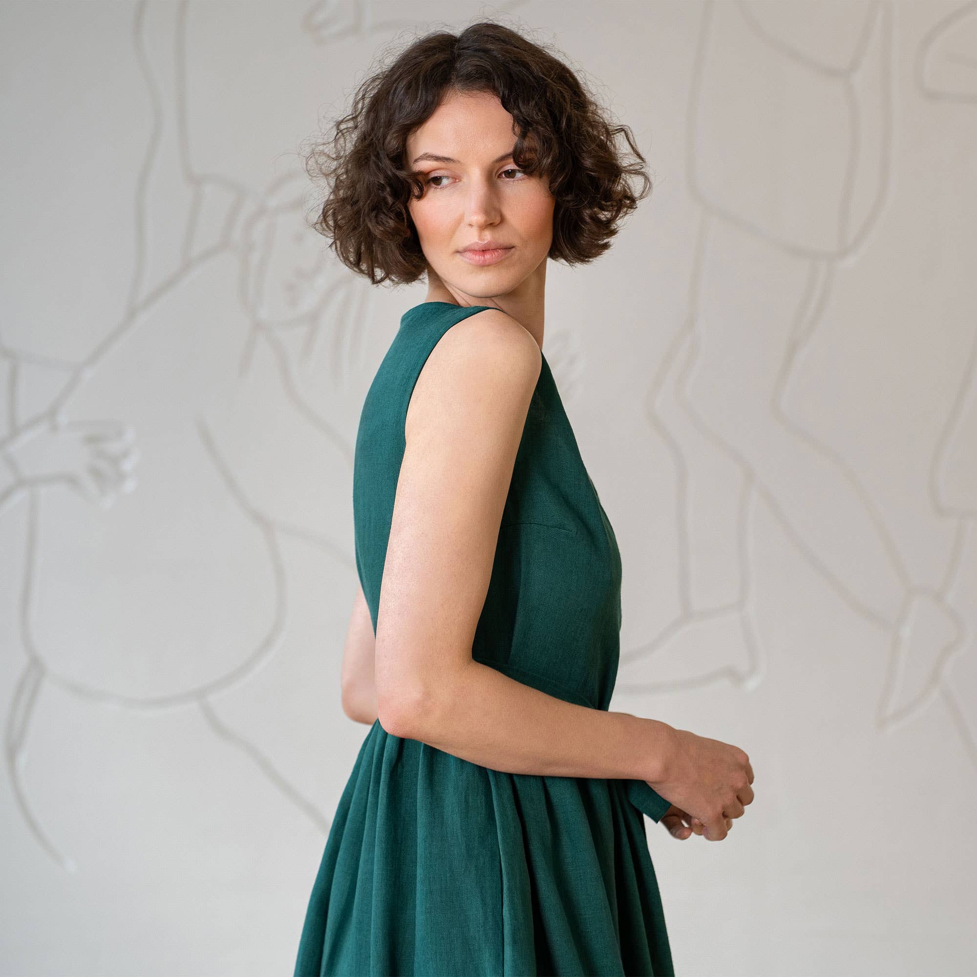 Macie - Elegant Linen Wrap Dress