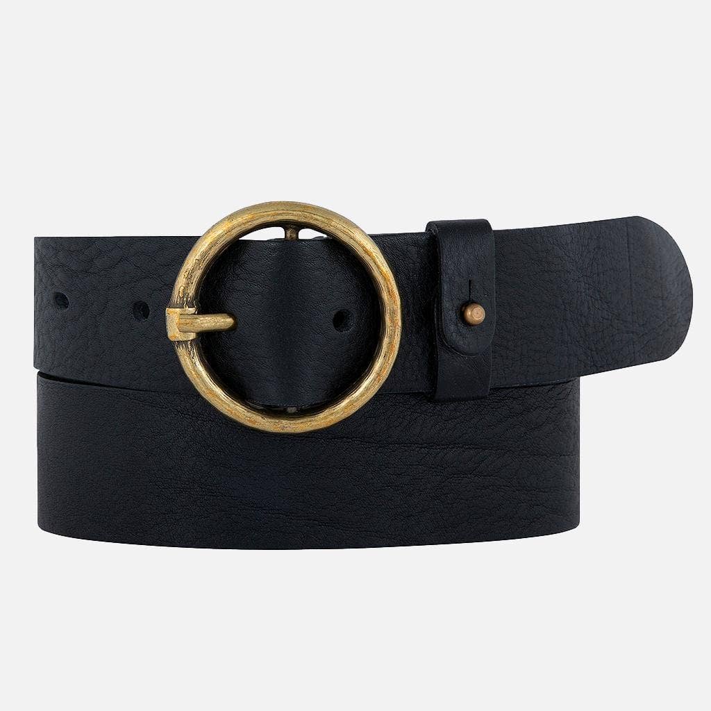 Pip 2.0 Vintage Full-Grain Leather Belt-Black