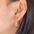 J Hoop Earrings - 18k Gold Filled