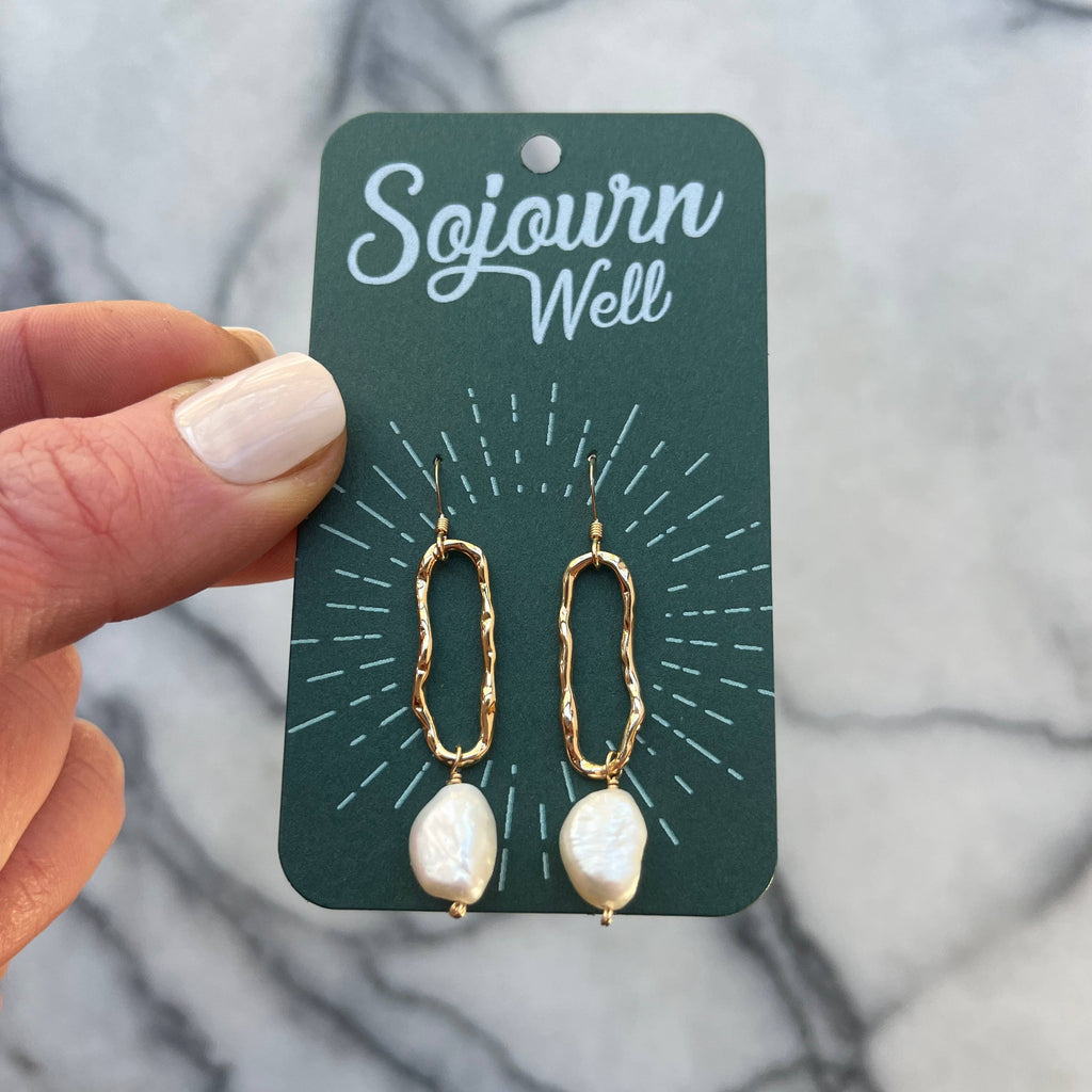 Wabisabi Pearl Dangle Earrings