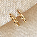J Hoop Earrings - 18k Gold Filled