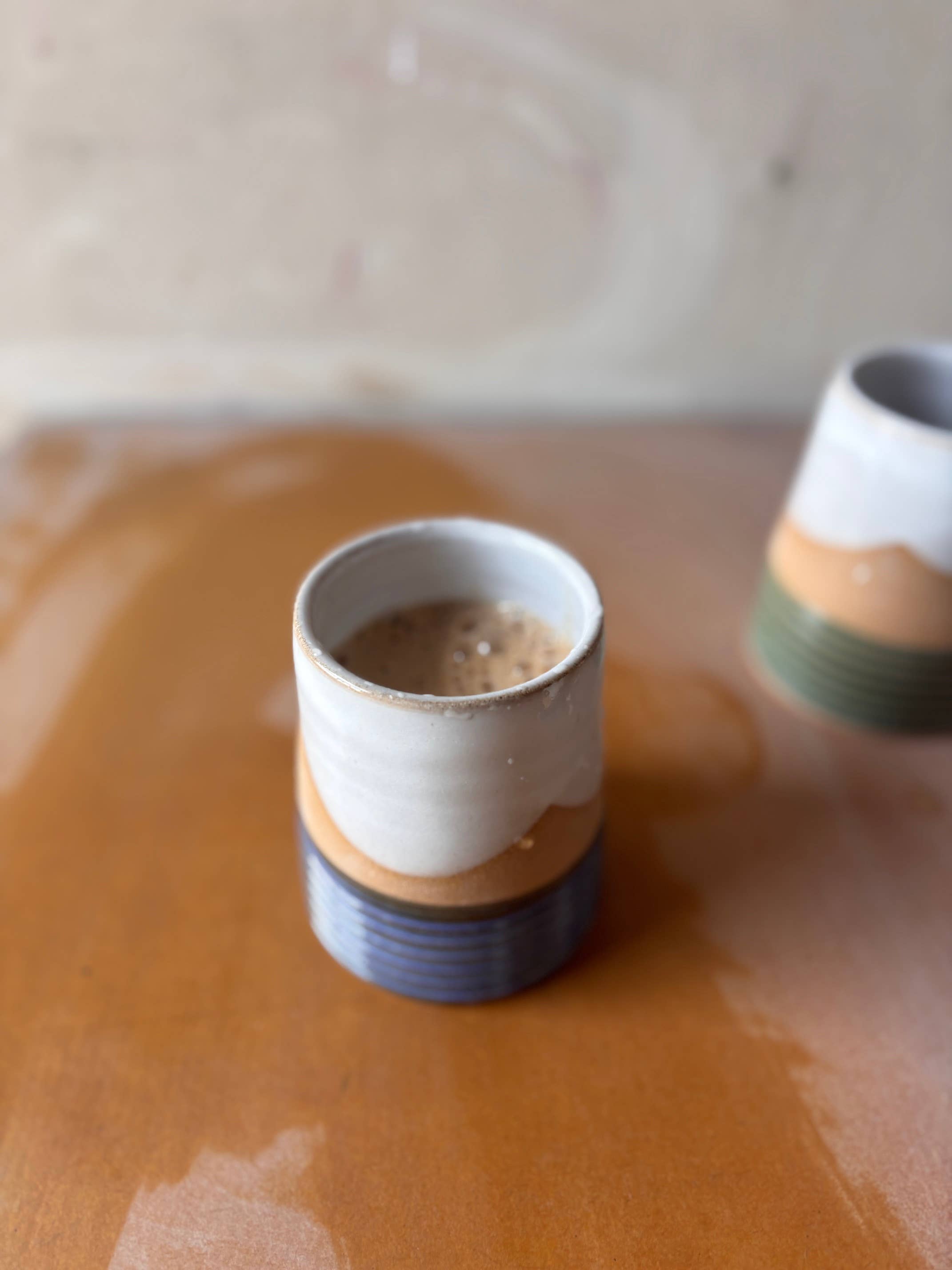 Handmade Ceramic Earth Lines Tumbler