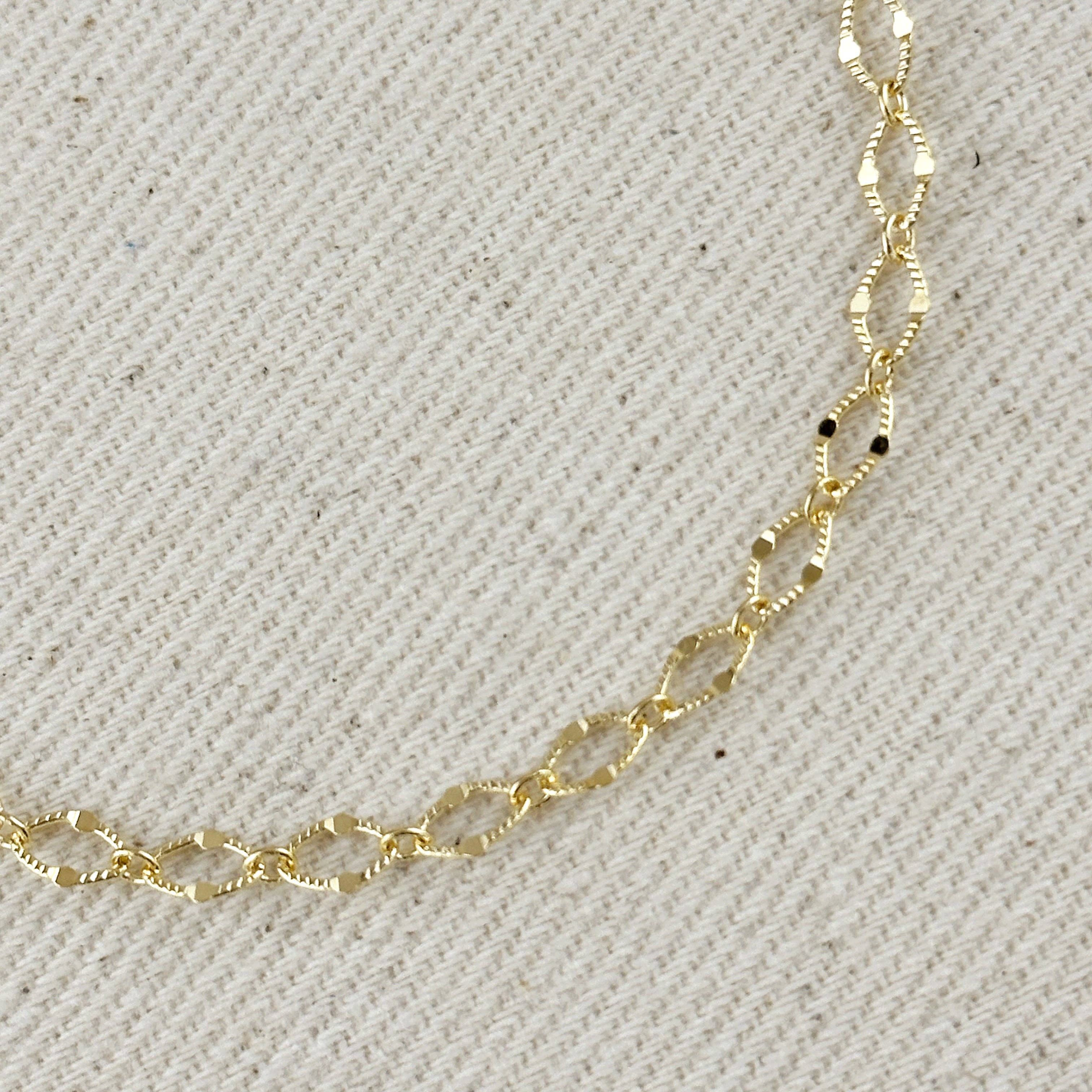 Diamond Cut Detailed Chain Bracelet