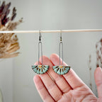 Turquoise Sun Burst Ceramic Earrings