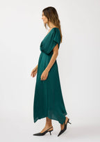 Batwing Sleeve Handkerchief Hem Dress