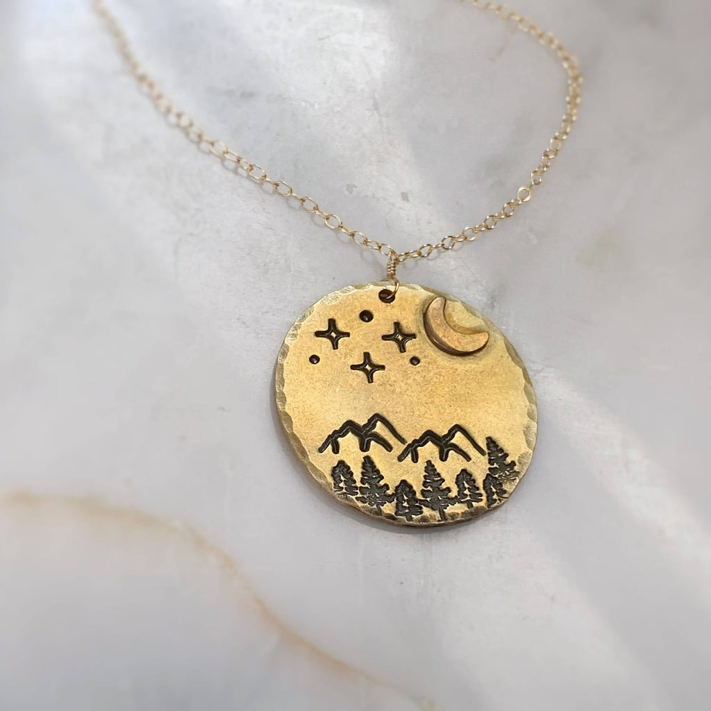 Moon and Mountains Necklace