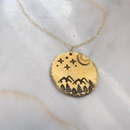 Moon and Mountains Necklace