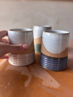 Handmade Ceramic Earth Lines Tumbler