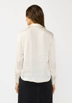 Split Neck Satin Blouse