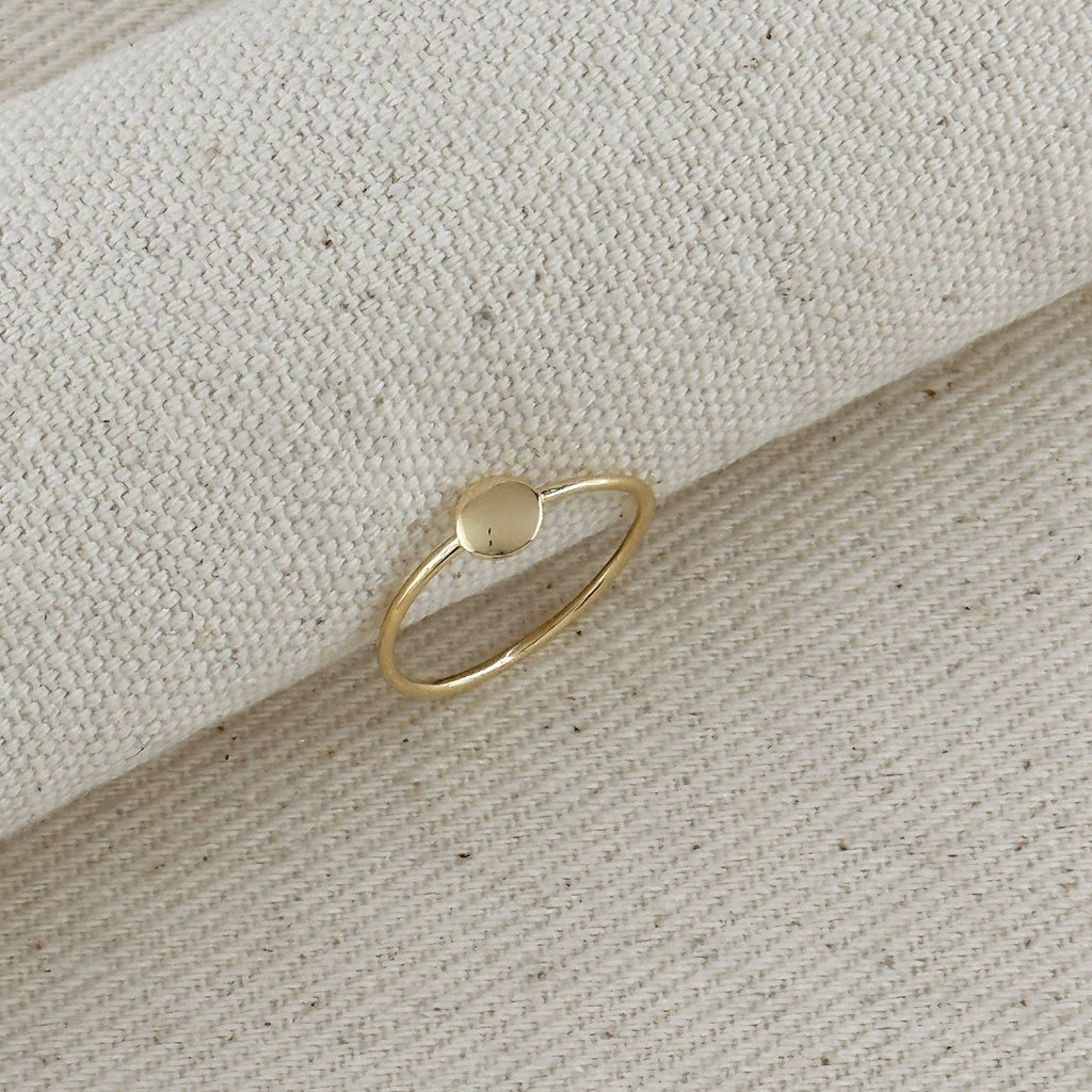 Slim Flat Disc Ring