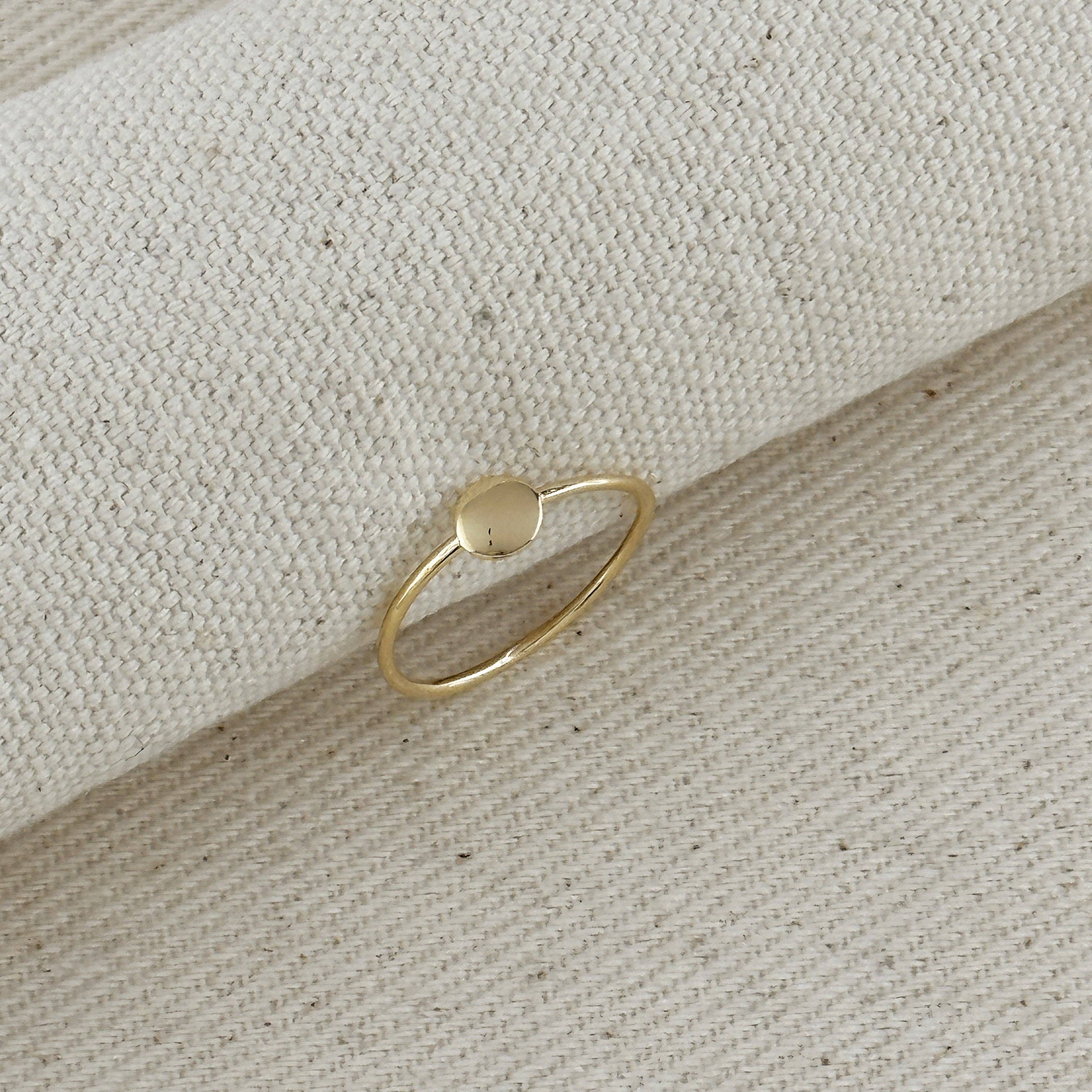 Slim Flat Disc Ring