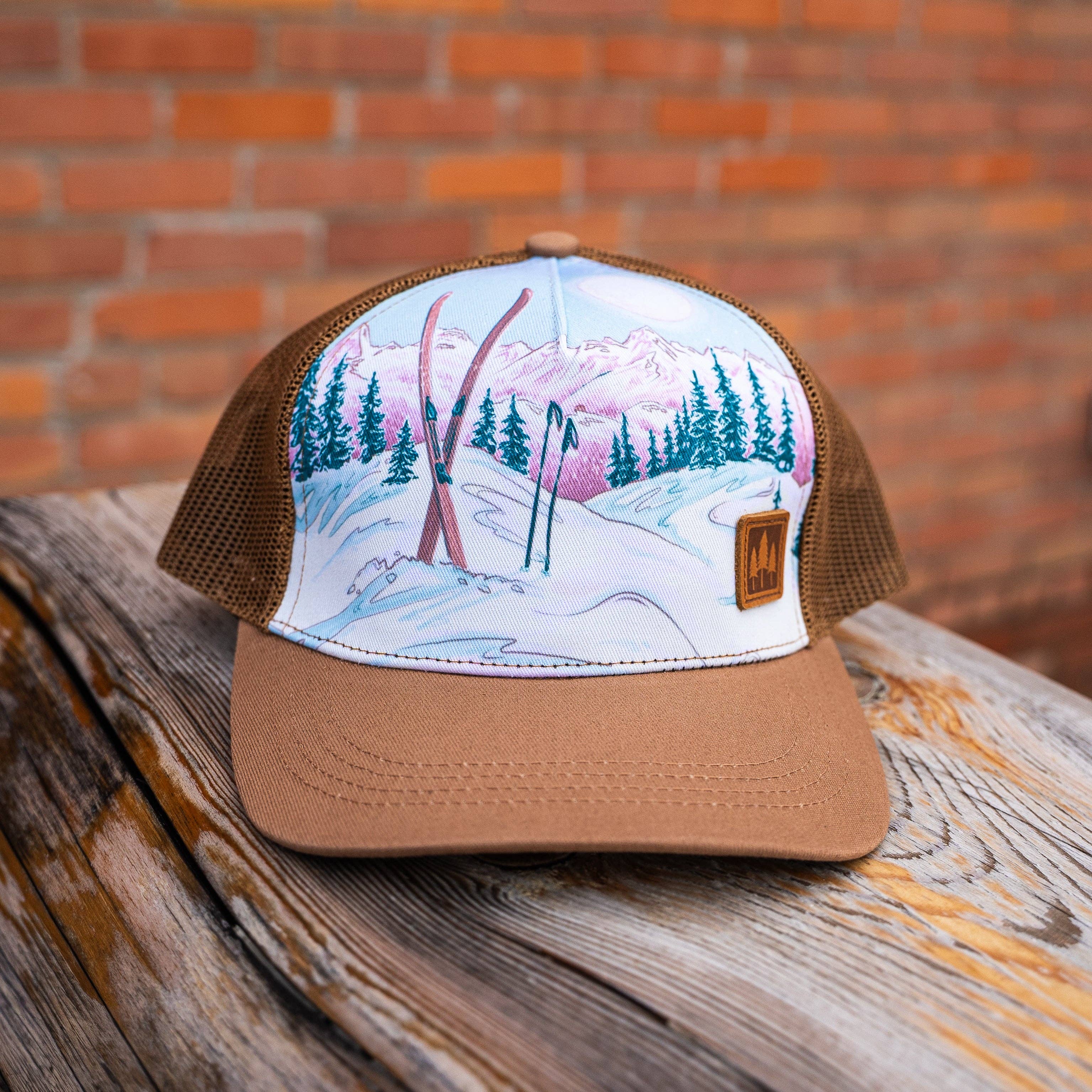 Moonlight Ski Unisex Trucker - Light Brown