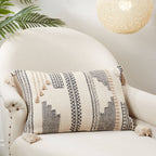 Geometric Harmony Stitch Throw Pillow