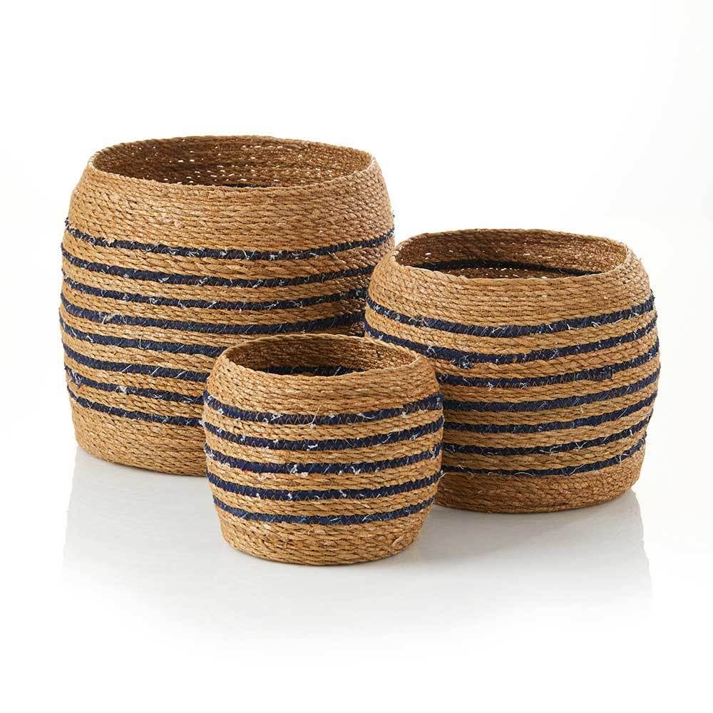Dhaka Denim Striped Basket