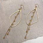 Organic Bead and Chain Earrings