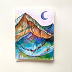 Mountain Art Notecards: Crescent Moonbeam