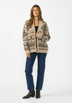 Tribal Button Front Sweater Cardigan