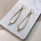 Hammered Teardrop Drop Earrings