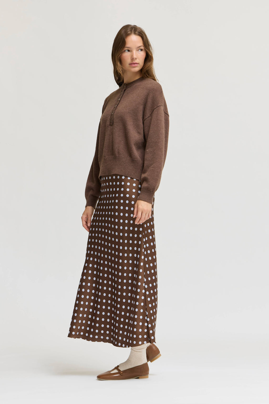 Half Button Up Sweater Top