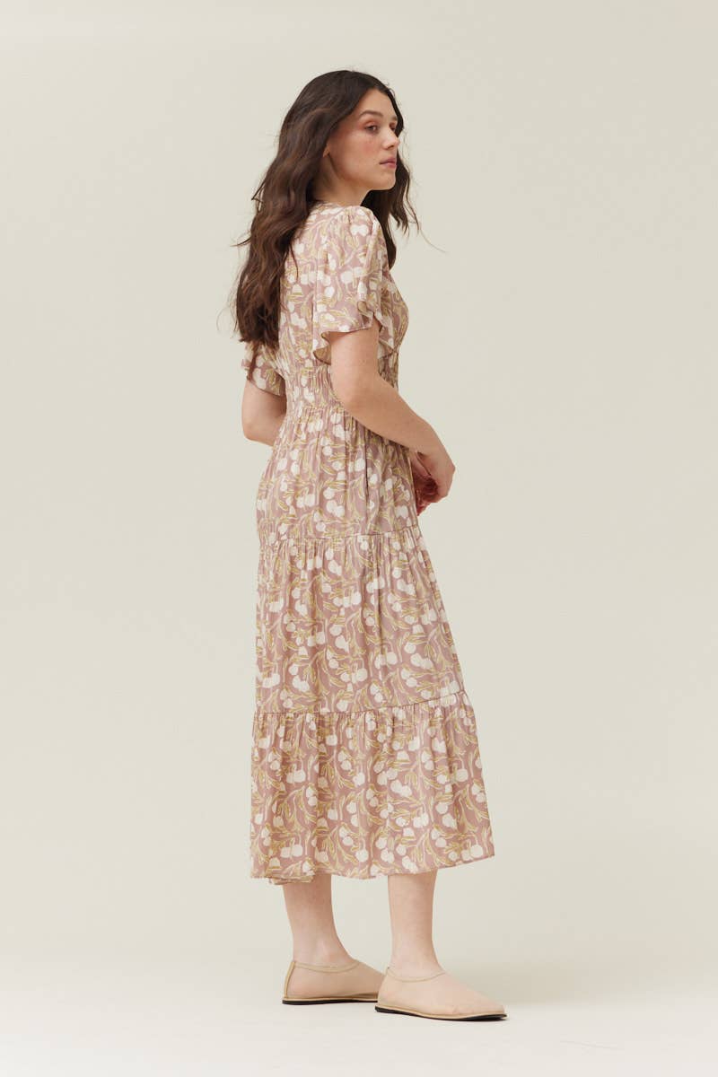 PRINTED MIDE DRESS