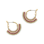 Handmade Beaded Skirt Hoop Earrings